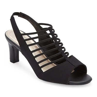 east 5th Neville Womens Round Peep Toe Block Heel Pumps