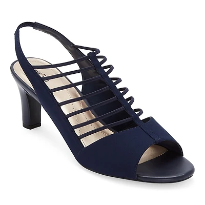 east 5th Neville Womens Round Peep Toe Block Heel Pumps