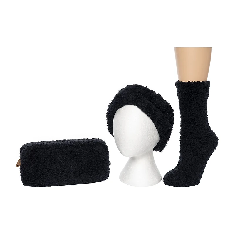 Bearpaw Super Plush Gift Set Womens 3-pc. Crew Socks