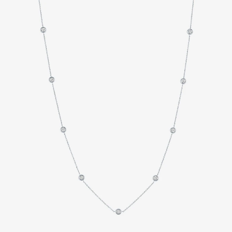 Diamond Addiction (G-H / Si2-I1) Womens / CT. T.W. Lab Grown White 10K Gold Inch Pendant Necklace