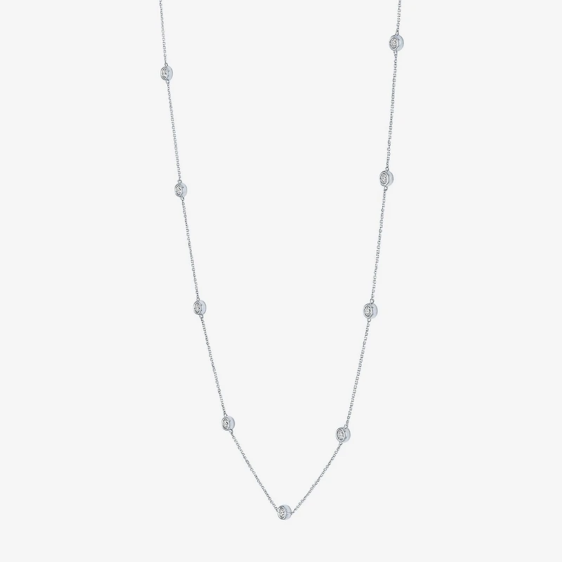 Diamond Addiction (G-H / Si2-I1) Womens / CT. T.W. Lab Grown White 10K Gold Inch Pendant Necklace