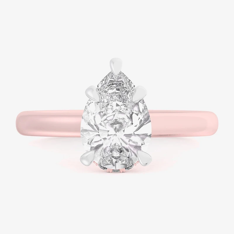 (G-H / Si1-Si2) Womens 2 1/5 CT. T.W. Lab Grown White Diamond 14K Gold Pear Engagement Ring