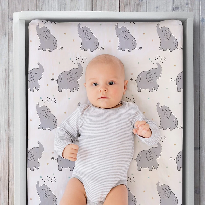 The Peanutshell Celestial Elephant 3-pc. Changing Pad Cover