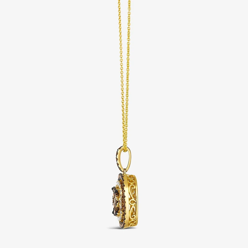 Le Vian® Pendant featuring 1 1/5 CT. Chocolate Diamonds® 1/4 Nude Diamonds™ set 14K Honey Gold™