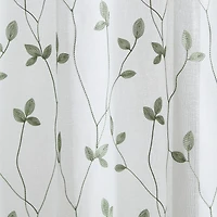 CHF Botanical Embroidery 2-pc. Rod Pocket Window Tier