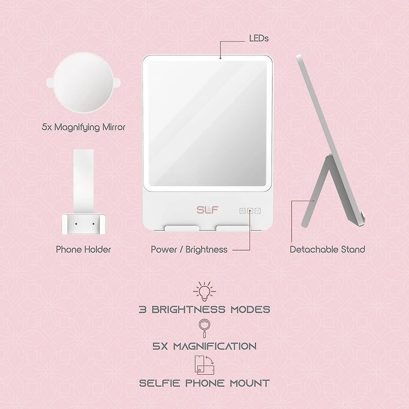 SLF Led Travel Makeup Mirror