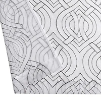 Regal Home Willa Grommet Top Embroidered Sheer Set of 2 Curtain Panel