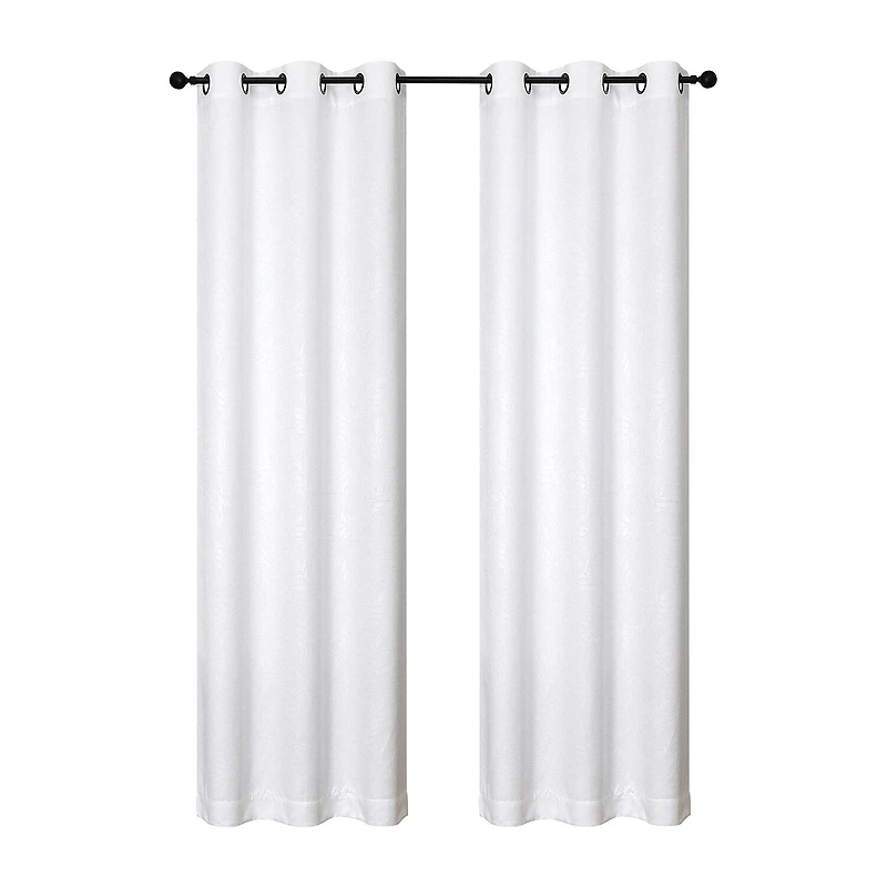 Regal Home Pascal Grommet Top Energy Saving Embossed Blackout Set of 2 Curtain Panel