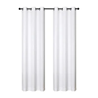 Regal Home Pascal Grommet Top Energy Saving Embossed Blackout Set of 2 Curtain Panel