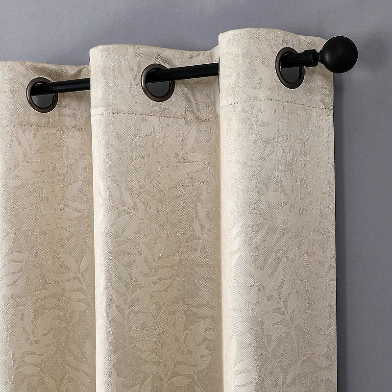 Regal Home Pascal Grommet Top Energy Saving Embossed Blackout Set of 2 Curtain Panel