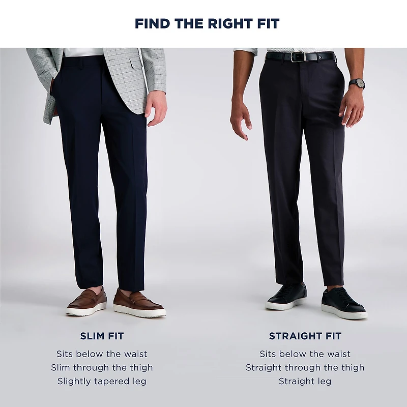 Haggar JMH Mens Slim Fit Dress Flat Front Pant