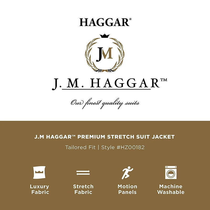 Haggar JMH Premium Mens Stretch Fabric Classic Fit Suit Jacket