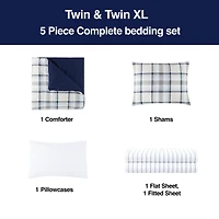 Home Expressions Harrison Complete Bedding Set with Sheets