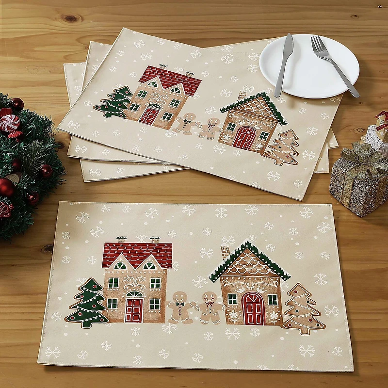 Avanti Gingerbread Village Holiday 4-pc. Placemat