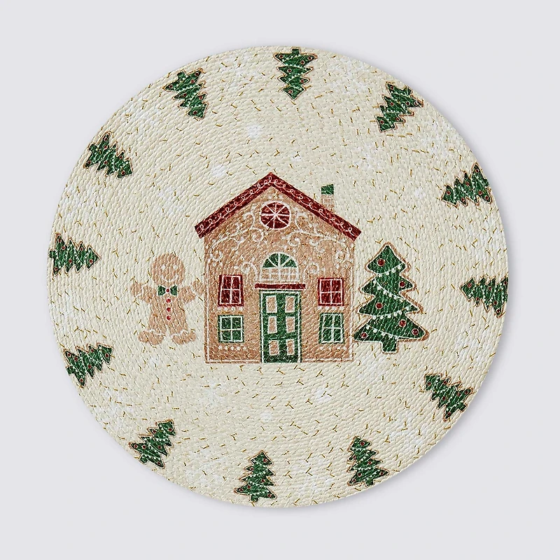Avanti Gingerbread Village Holiday Round 4-pc. Placemat