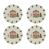 Avanti Gingerbread Village Holiday Round 4-pc. Placemat