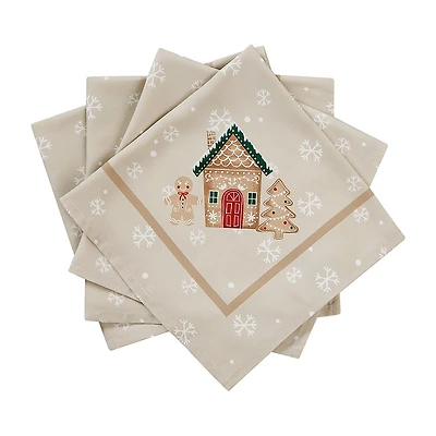 Avanti Gingerbread Village 4-pc Napkin