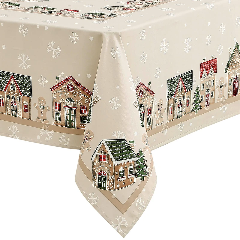Avanti Gingerbread Village Holiday Tablecloth