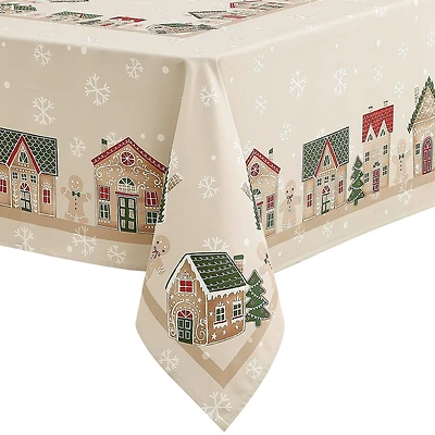 Avanti Gingerbread Village Holiday Tablecloth