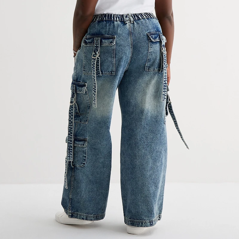 Forever 21 Womens Juniors Plus Low Rise Loose Fit Jean