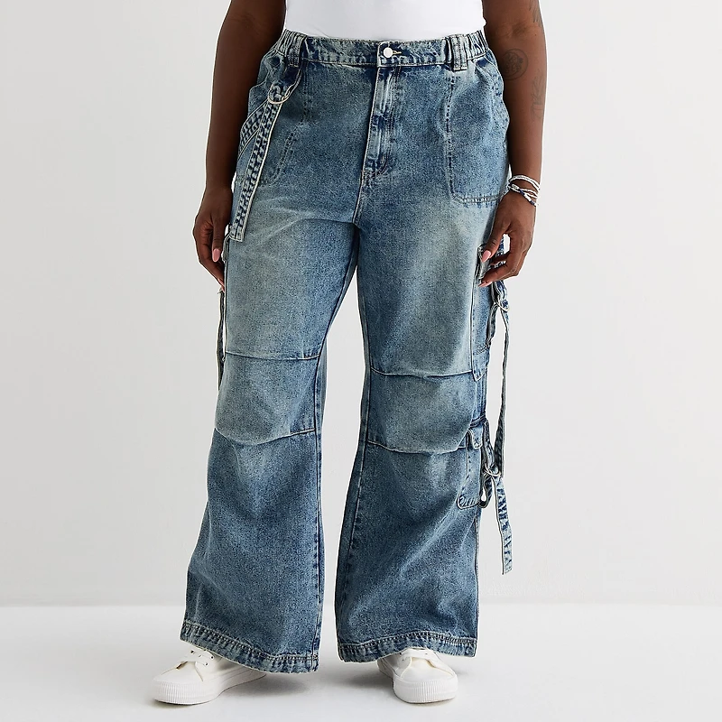 Forever 21 Womens Juniors Plus Low Rise Loose Fit Jean