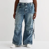 Forever 21 Womens Juniors Plus Low Rise Loose Fit Jean