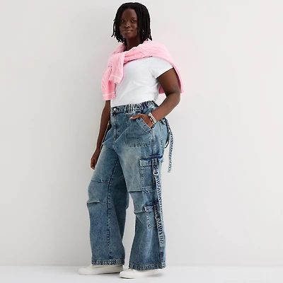 Forever 21 Womens Juniors Plus Low Rise Loose Fit Jean