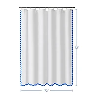Awesome Home™ Scalloped Woven Fabric Shower Curtain