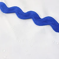 Awesome Home™ Scalloped Woven Fabric Shower Curtain