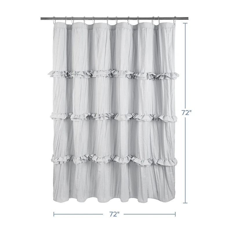 Awesome Home™ Recycled Ruffles And Pleats Shower Curtain