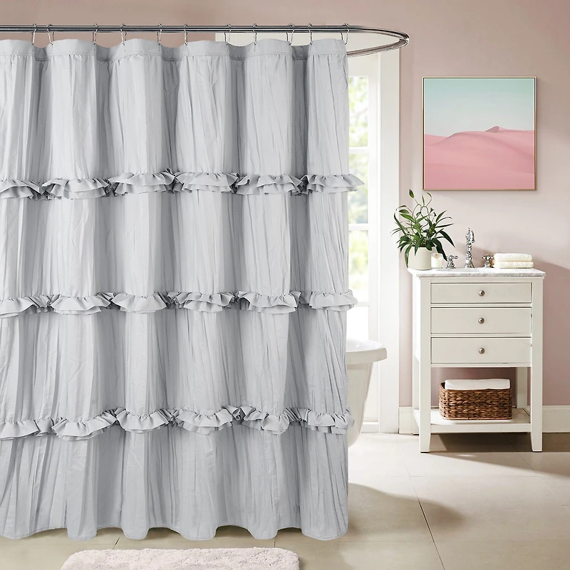 Awesome Home™ Recycled Ruffles And Pleats Shower Curtain