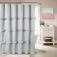 Awesome Home™ Recycled Ruffles And Pleats Shower Curtain
