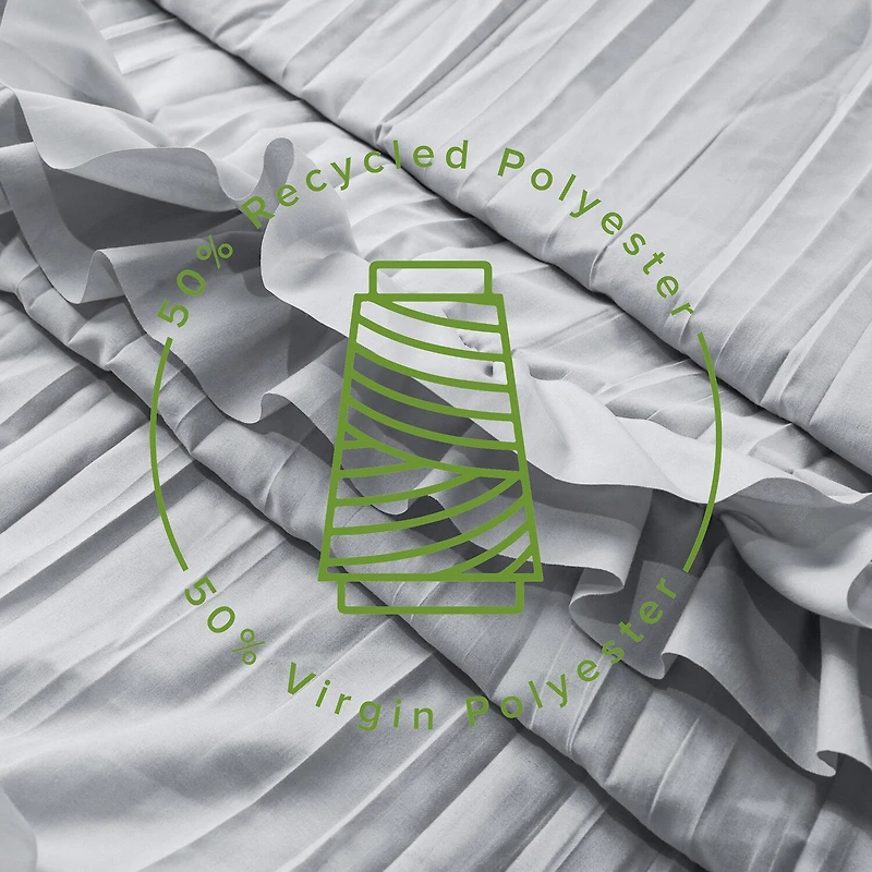 Awesome Home™ Recycled Ruffles And Pleats Shower Curtain