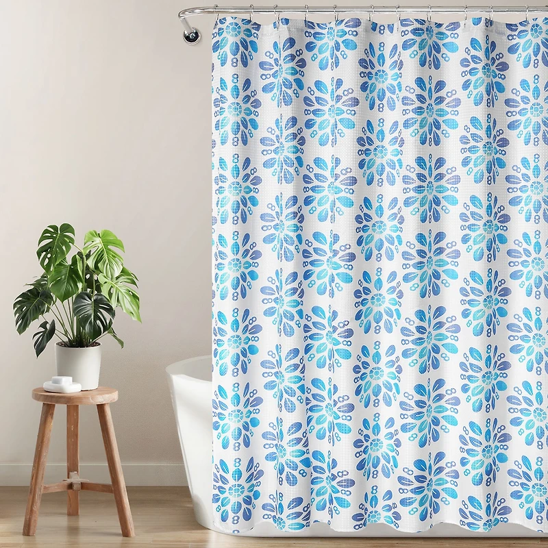 Awesome Home™ Boho Floral Dobby Shower Curtain