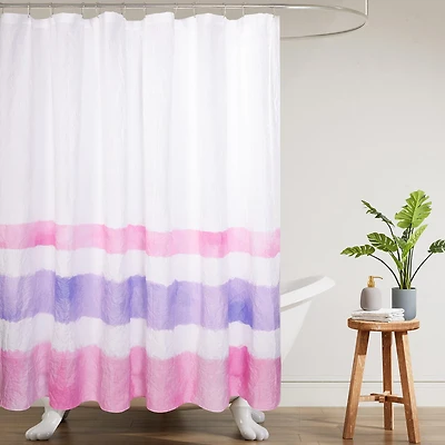 Awesome Home™ Crinkle Stripe  Recycled Shower Curtain