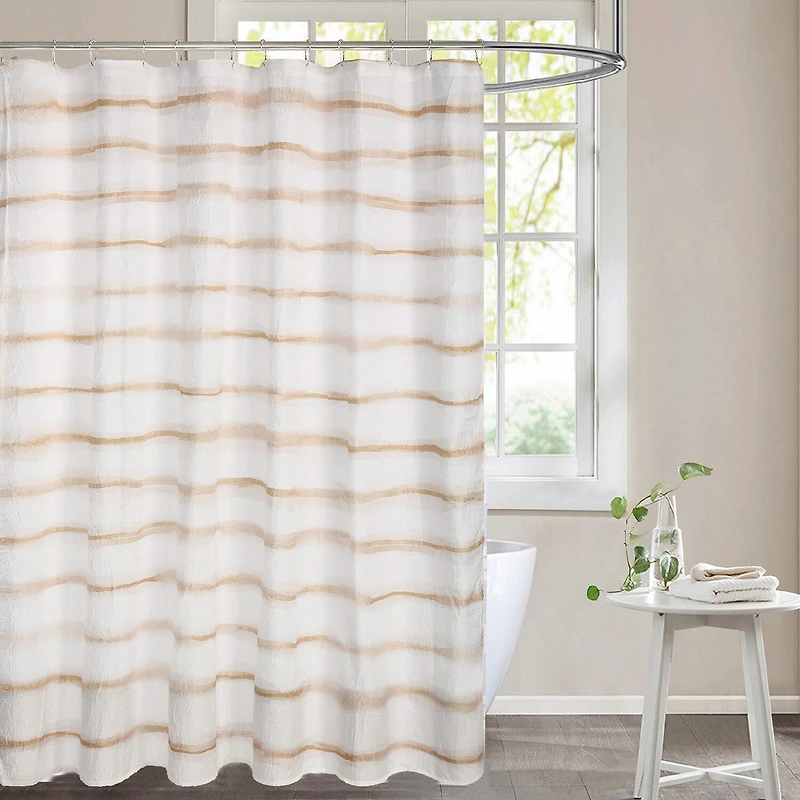 Awesome Home™ Wavy Stripe Recycled Shower Curtain