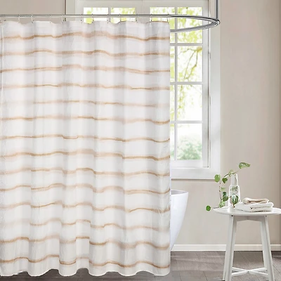 Awesome Home™ Wavy Stripe Recycled Shower Curtain