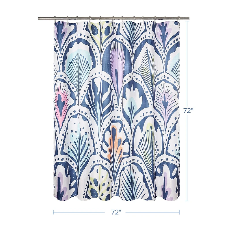 Awesome Home™ Boho Feathers Shower Curtain