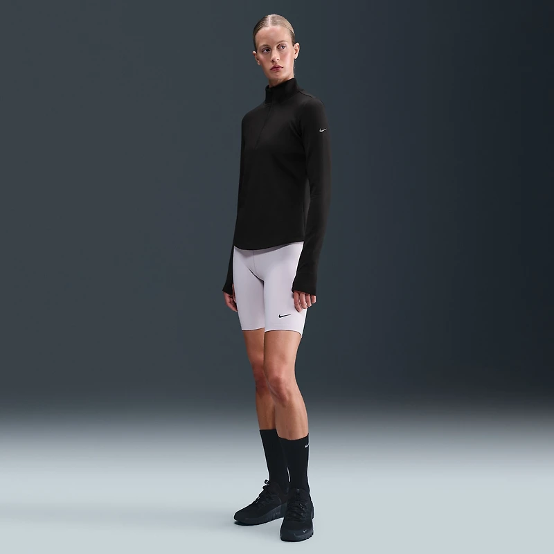 Nike Womens Mock Neck Long Sleeve Active Quarter-Zip Pullover