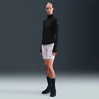 Nike Womens Mock Neck Long Sleeve Active Quarter-Zip Pullover