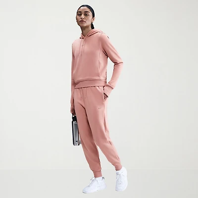Nike Womens Drawstring Waist Lightweight Stretch Fabric Cuffed High Rise Regular Fit Fleece Active Jogger Pant