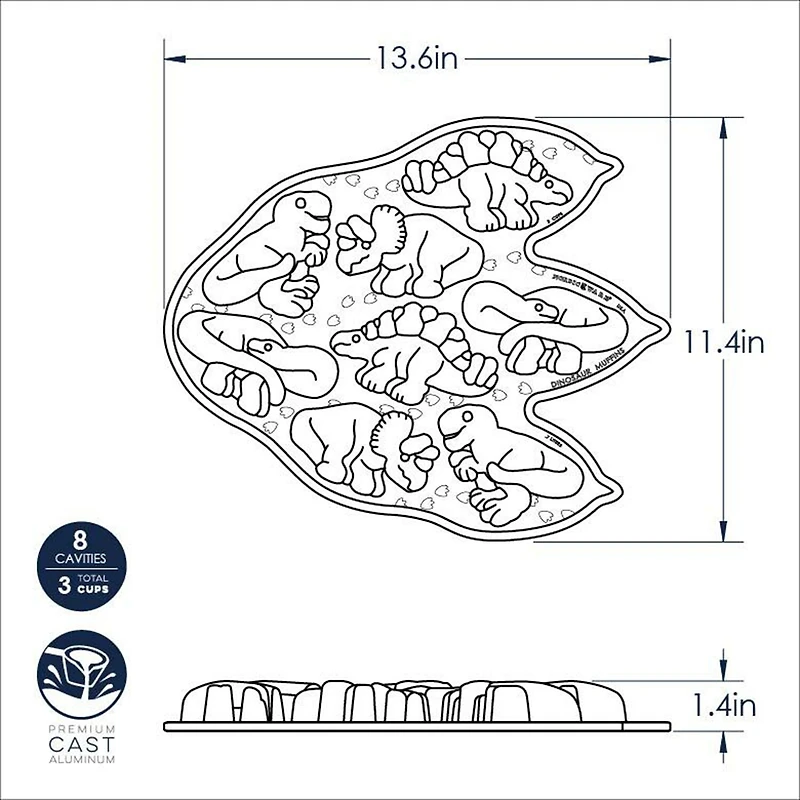 Nordicware Dinosaur Muffin Pan