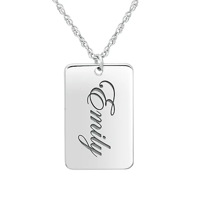 Womens Gold and Sterling SIlver 18 Inch Name Necklace