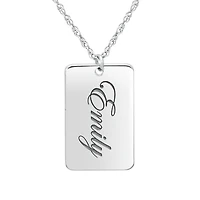 Womens Gold and Sterling SIlver 18 Inch Name Necklace