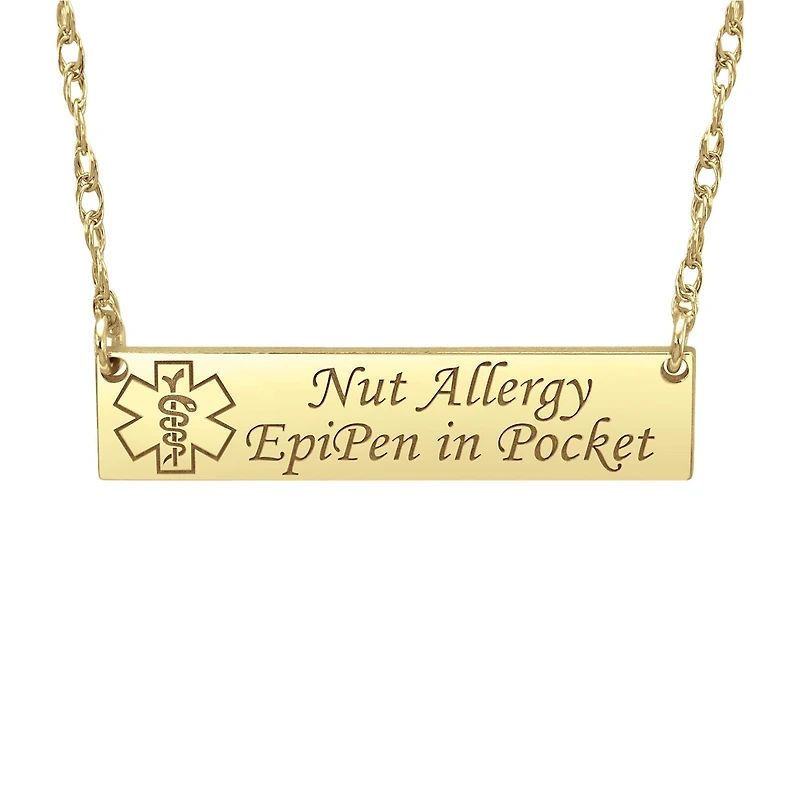 Womens Personalized Gold Pendant Necklace