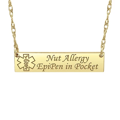 Womens Personalized Gold Pendant Necklace