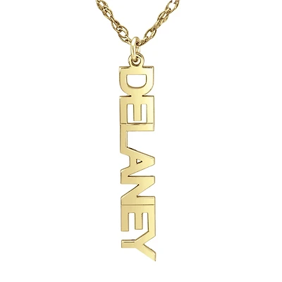 Womens Personalized Gold Pendant Necklace