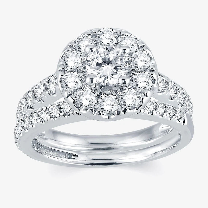 Modern Bride® Signature CT.T.W. Natural Diamond 14K White Gold Engagement Ring