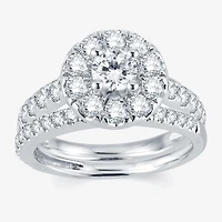 Modern Bride® Signature CT.T.W. Natural Diamond 14K White Gold Engagement Ring