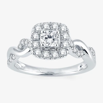 Modern Bride® Signature 3/4 CT.T.W. Natural Diamond 14K White Gold Engagement Ring